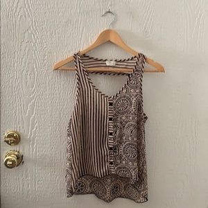 Printed flowy crop top